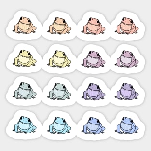 Pastel Mini Rainbow Frogs Bundle Sticker